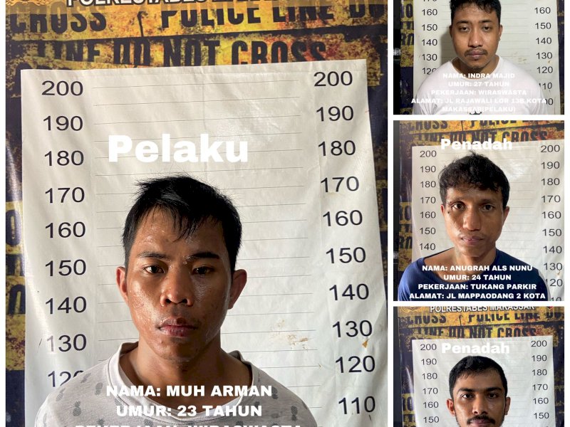 Kawanan maling diringkus Jatanras Polrestabes Makassar.