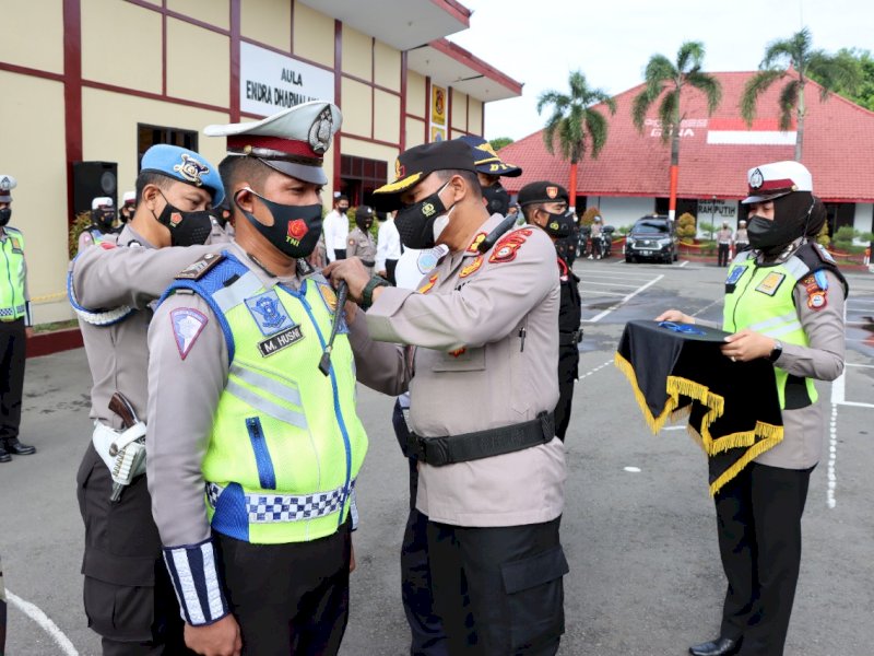 Apel siaga Polres Gowa jelang Operasi Zebra.