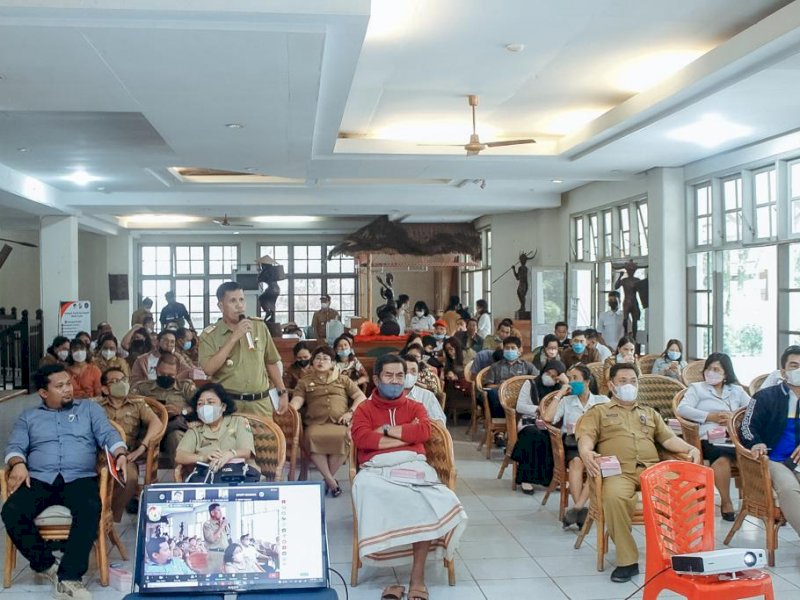 Suasana Technical Meeting Festival Paduan Suara Natal Kabupaten Toraja Utara (Torut) 2021. (Foto: Ist)