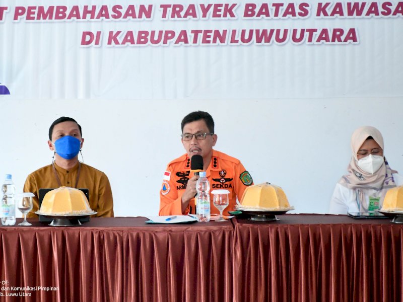 Rapat Pembahasan Trayek Batas Kawasan Hutan di Kabupaten Luwu Utara, Rabu (17/11/2021).