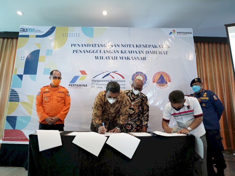Pertamina melakukan MoU dengan Pemkot Makassar. (Foto: Ist)