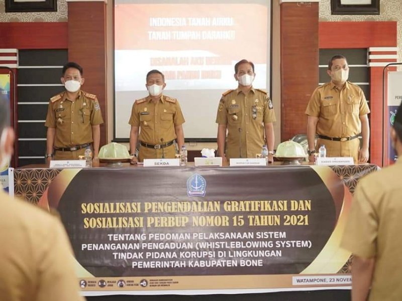 Sosialisasi pengendalian gratifikasi dan Perbup Nomor 15 Tahun 2021. (Foto: Ist)