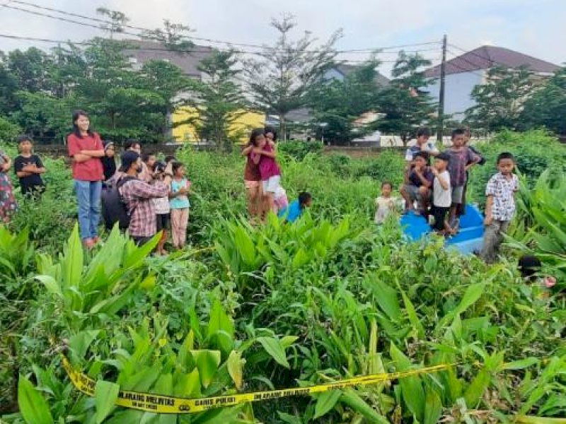 Lokasi penemuan bayi yang tewas dimangsa anjing di Tamalate, Makassar.