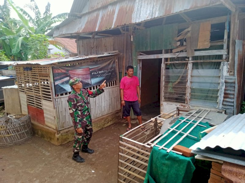 Rumah warga yang tersentuh program bedah RTLH Kodim Gowa.