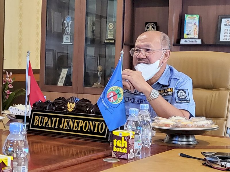 Bupati Jenelonto Iksan Iskandar menghadiri peringatan Hari Anti Korupsi Sedunia yang dipimpin Presiden Joko Widodo secara virtual, Kamis 9 Desember 2022
