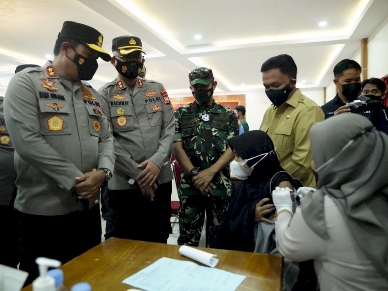 Kepala Kepolisian Daerah (Kapolda) Sulsel Irjen Pol Nana Sudjana berkunjung ke Kabupaten Bantaeng, Kamis 16 Desember 2021.