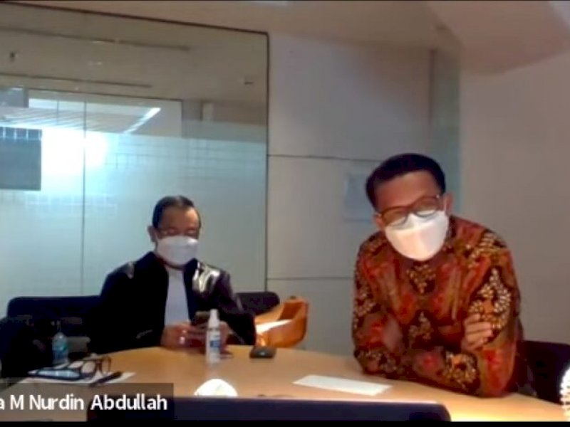 Nurdin Abdullah saat menjalani sidang vonis malam tadi.