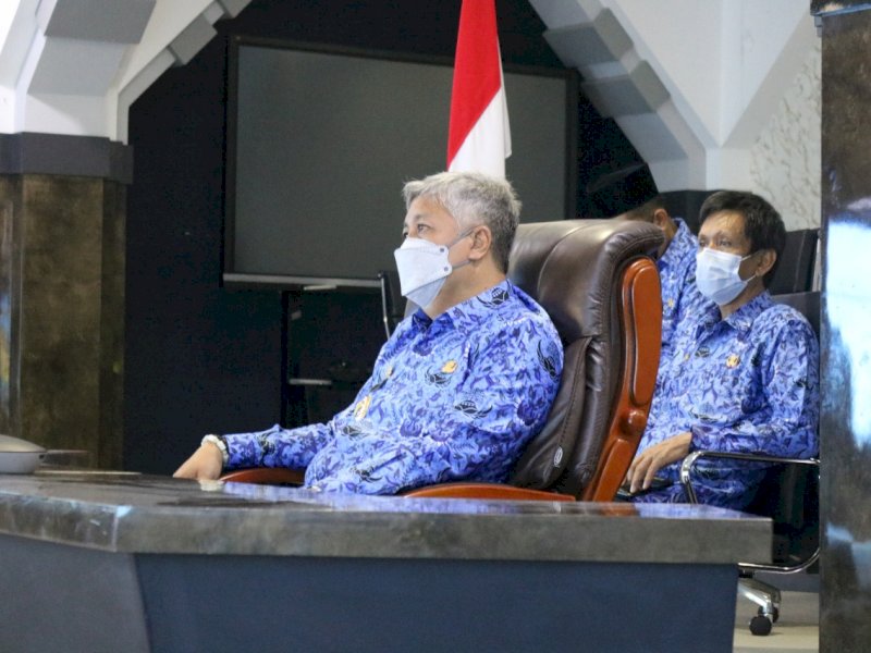 Bupati Pinrang Irwan Hamid hadiri penyerahan DIPA oleh Presiden Jokowi. (Foto: Ist)