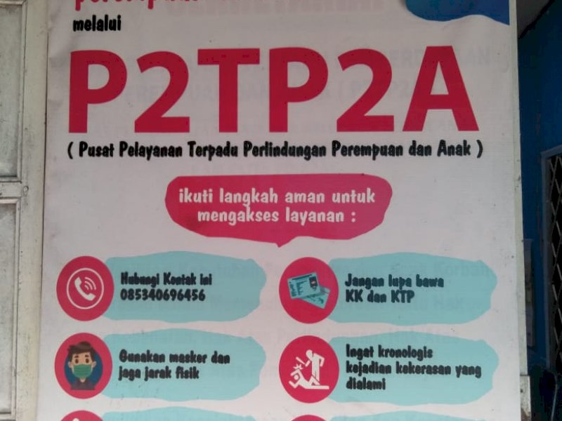 Kantor P2TP2A Pinrang. (Foto: Ruknuddin)