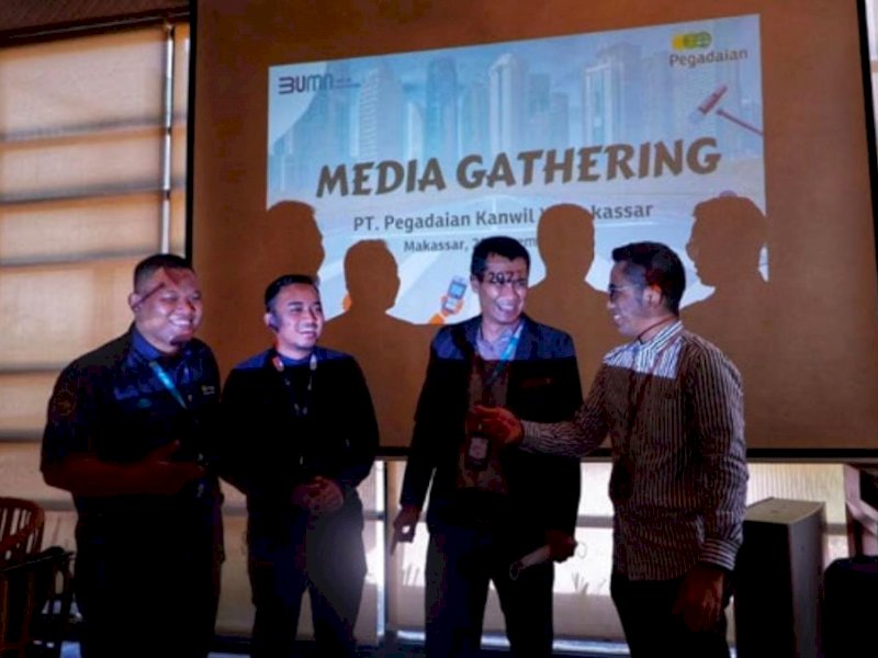 PT Pegadaian Kanwil VI Makassar gelar media gathering. (Foto: Ist)