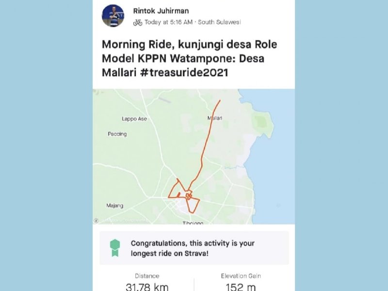 Status Kepala KPPN Watampone, Rintok Juhirman mengunjungi Desa Mallari Kecamatan Awangpone Kabupaten Bone. (Foto: ist)