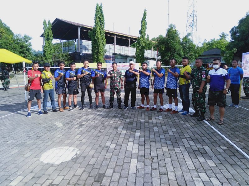 Tim sepak takraw Kodim 1426/Takalar. (Foto: Ist)