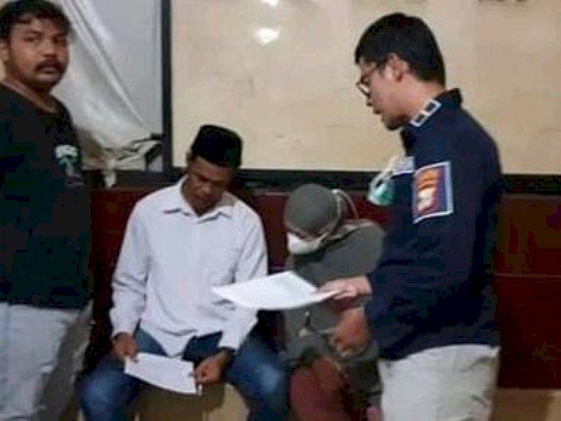 Kades Papaluang, Kabupaten Jeneponto Muh Said diperiksa penyidik Polres Jeneponto.