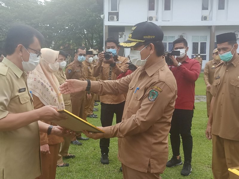 Sejumlah OPD di Lutra menerima penghargaan keterbukaan informasi.
