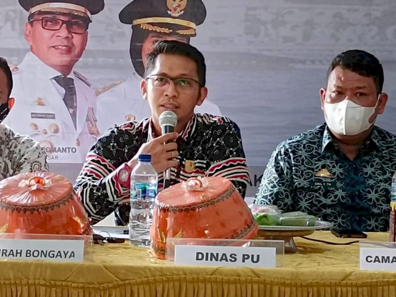 PPID Dinas Pekerjaan Umum Kota Makassar, Hamka Darwis menghadiri musrenbang di Kelurahan Bongaya, Kamis hari ini (13/1/2022).
