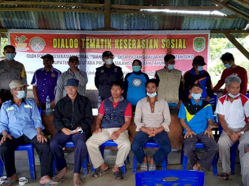 Forum Keserasian Sosial &ldquo;Siandekan&rdquo; Desa Padang Balua Kecamatan Seko, Luwu Utara menggelar kegiatan Dialog Tematik