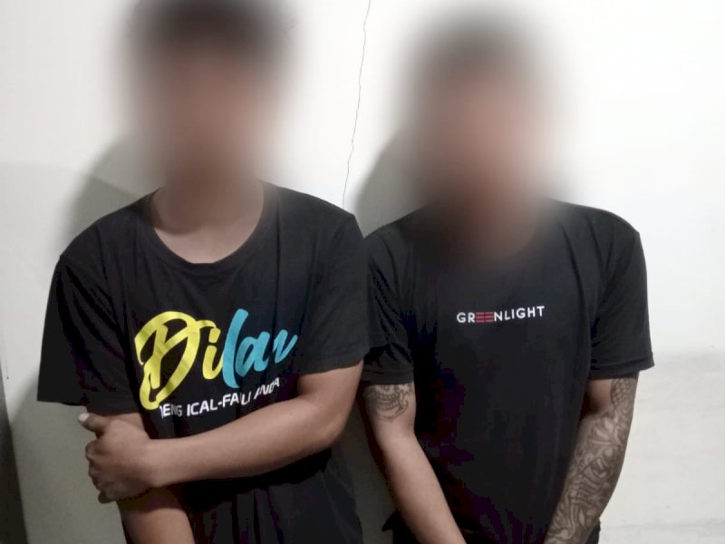 Dua pemuda Makassar yang ditangkap bawa sabu di Enrekang.