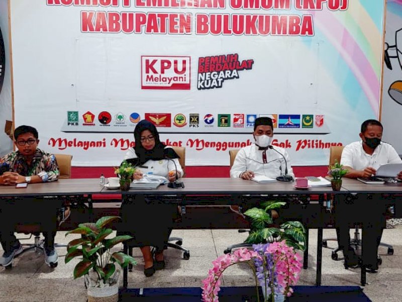 KPU Bulukumba tetapkan 318.093 Pemilih di PDPB Januari 2022. (Ist)