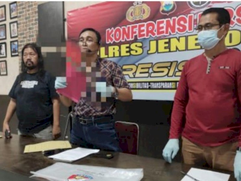 Polres Jeneponto merilis kasus curanmo tersangka Jusman (39), Ahad kemarin (6/2/2022).