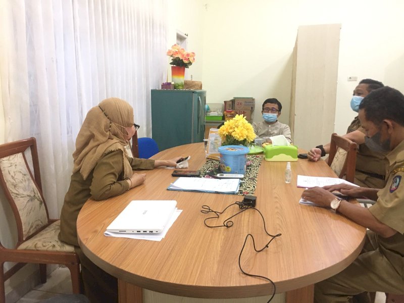 Rapat yang digelar Bidang Kesehatan Masyarakat pada Dinas Kesehatan Sulsel, Senin (14/2/2022). 