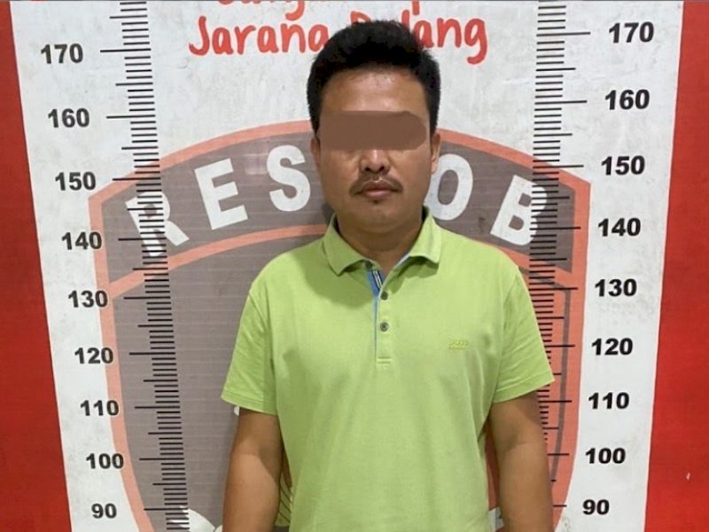 Pelaku diamankan di Polres Barru setelah ditangkap Senin malam.