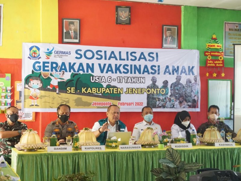 Sosialisasi vaksinasi di Jeneponto dilakukan dengan menyasar 11 kecamatan.