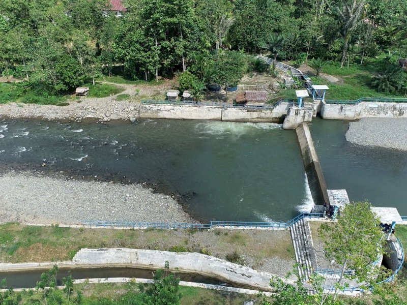 Jaringan irigasi DI Makawa yang berada di Desa Buntu Awo, Kecamatan Walenrang Utara, Kabupaten Luwu.