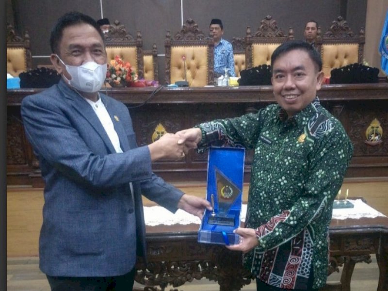 Rombongan Tim Kerja Banggar I DPRD Provinsi Sulawesi Selatan berkunjung ke DPRD Jeneponto, Kamis (17/2/2022).