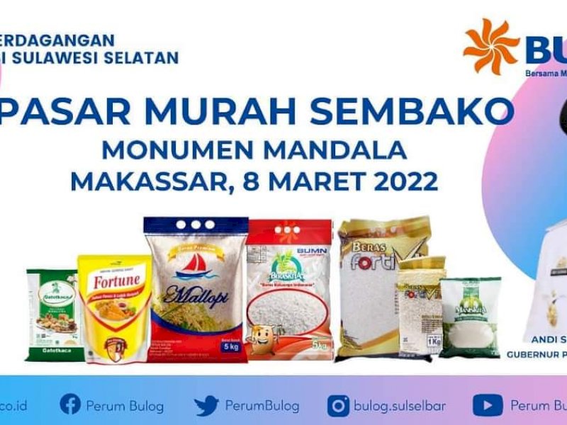 Buruan! Ada Pasar Murah Sembako Hari ini di Monumen Mandala Makassar