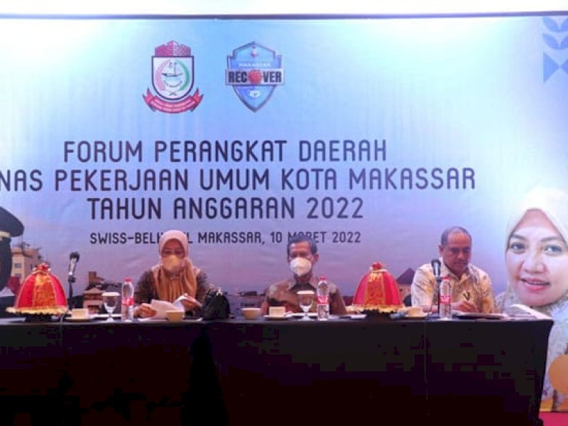 Dinas Pekerjaan Umum (PU) Makassar, menyusun program prioritas melalui Forum Perangkat Daerah (FPD), di SwissBell Hotel, Kamis (10/3/2022).