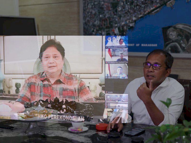 Rakor Dengan Menko Perekonomian RI, Danny Jelaskan Perkembangan Kasus Covid 19 di Makassar