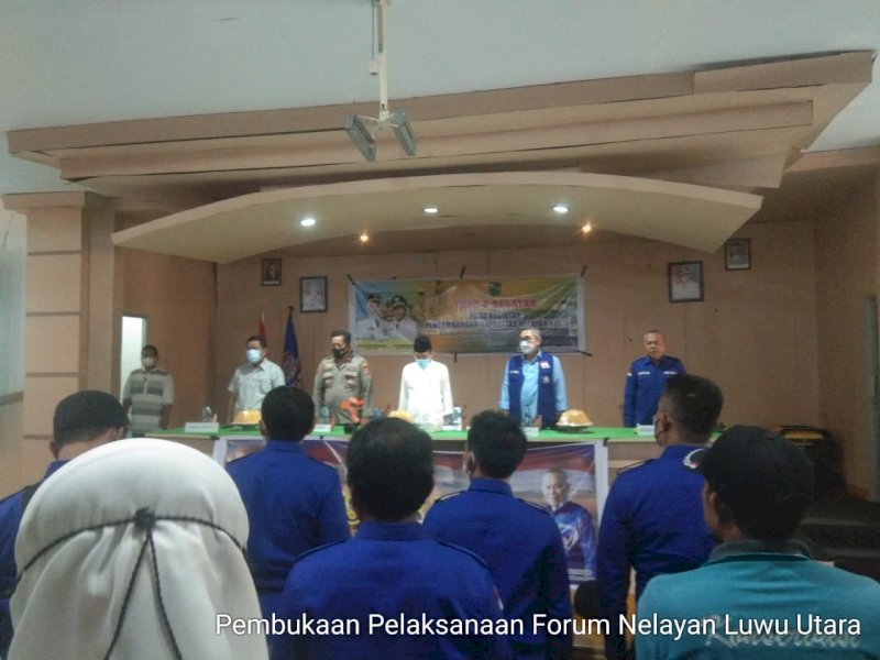 Forum Nelayan Luwu Utara di Aula Kantor Bappelitbangda, Jumat (18/3/2022).
