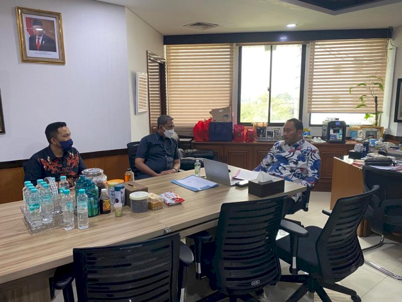 Bupati Wajo Amran Mahmud mengupayakan penambahan PBI BPJS APBN, Selasa (5/4/2022), di Kantor Kemensos.