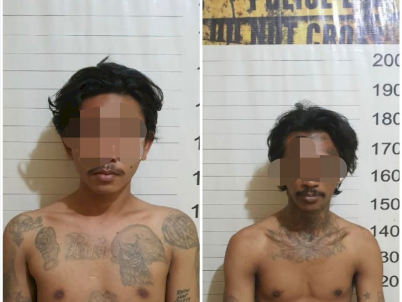 Dua bersaudara pelaku kejahatan diamankan Polsek Mamajang. (Ist)