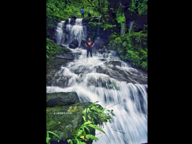 Air terjun di Desa Bonto Masunggu Kecamatan Tellu Limpoe Kabupaten Bone masuk salah satu desa di ajang Anugerah Desa Wisata Indonesia.(ADWI) 2022. (Ist)