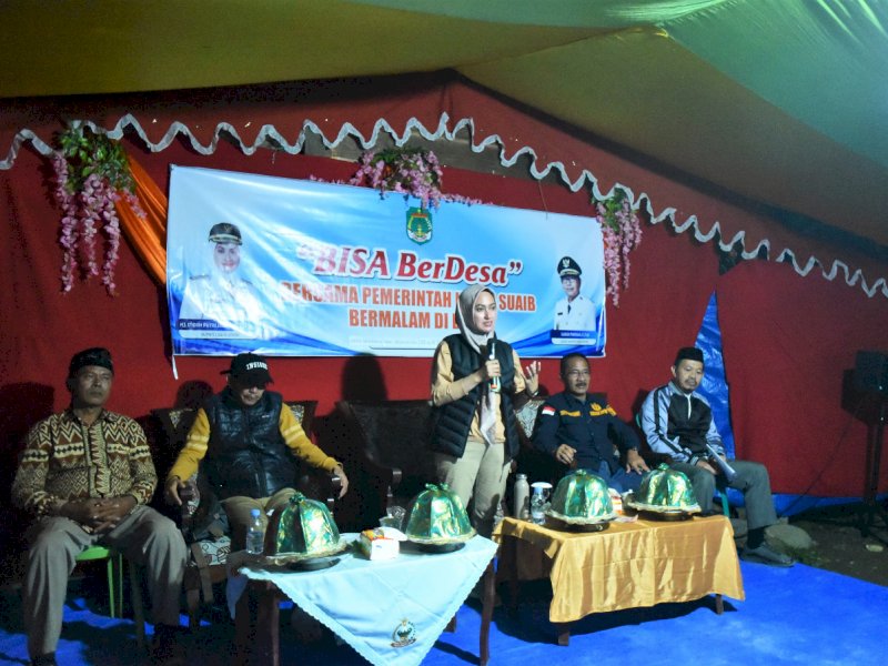 Bupati Luwu Utara Indah Putri Indriani memulai program BISA BerDesa di Desa Minanga, Kecamatan Rongkong, Minggu (22/5/2022).