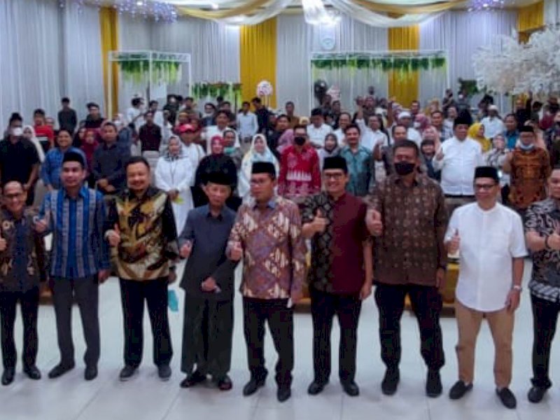 Pengurus Pusat Kerukunan Keluarga Turatea (PP KKT) Jeneponto menggelar acara halal bihalal di Gedung Lappo Ase Buloq Sulsel, Jl AP Pettranari Makassar, Minggu (29/5/2022)