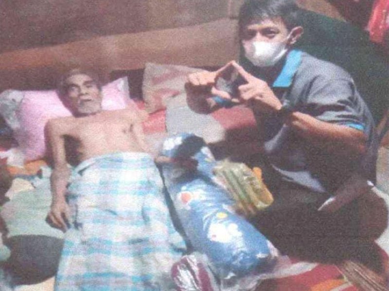 Lansia di Sidrap yang sakit dan sempat viral di medsos karena dinarasikan tak diurus pemerintah. 