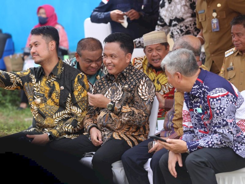 Bupati Bantaeng, DR Ilham Azikin saat menghadiri kick off Desa Antikorupsi, di Kabupaten Gowa, Selasa (07/06/2022). 