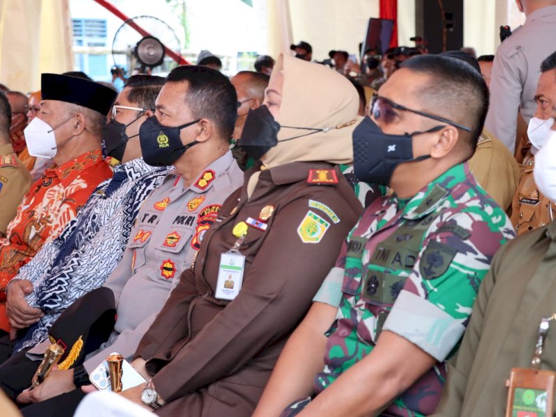 Kapolres Gowa AKBP Tri Goffarudin saat menghadiri kegiatan Kick Off Desa Anti Korupsi, di Desa Pakatto, Kecamatan Bontomarannu, Kabupaten Gowa, Selasa (07/06/2022).