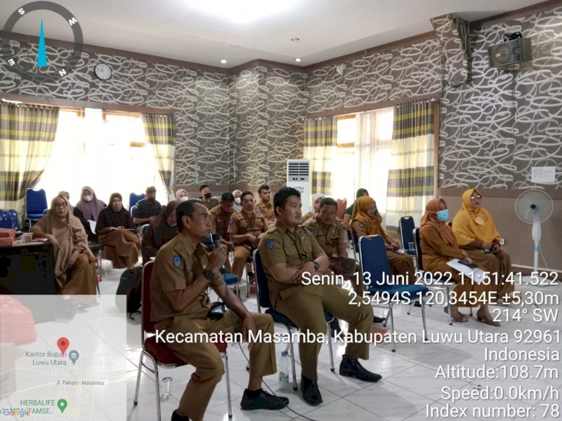 Dinas Kesehatan Luwu Utara menggelar pertemuan koordinasi tim teknis KKS, Senin (13/6/2022),