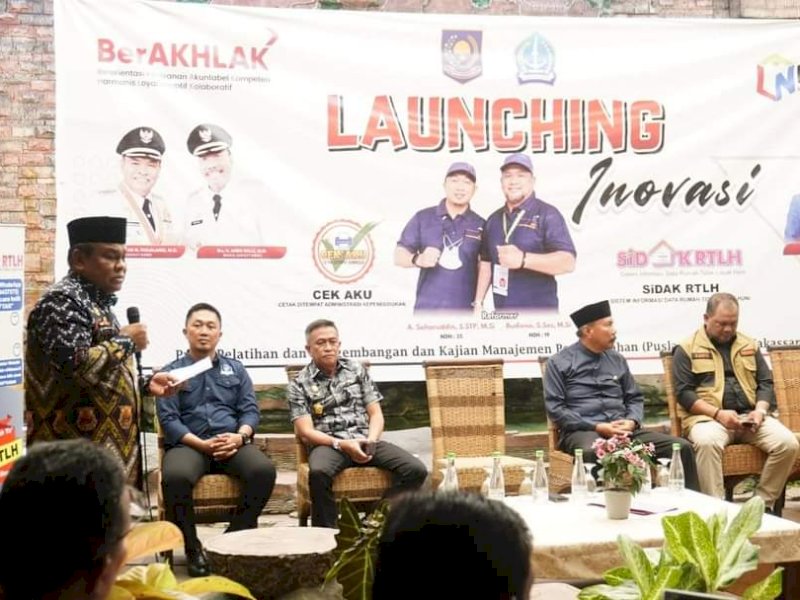 Launching Inovasi Aksi Perubahan Cek Aku dan Sidak RTLH di Kaluku Resto, Watampone, Kamis (16/6/2022). 