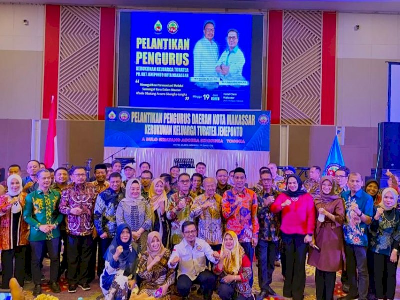Ketua DPRD Makassar Rudianto Lallo saat menghadiri pelantikan pengurus KKT Jeneponto, di Hotel Claro, Minggu (19/06/2022).