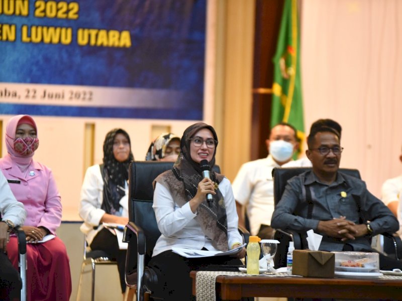 Verifikasi lapangan hibryd (VLH) evaluasi Kabupaten Layak Anak (KLA) Tahun 2022 Kabupaten Luwu Utara, Rabu 22 Juni 20220.