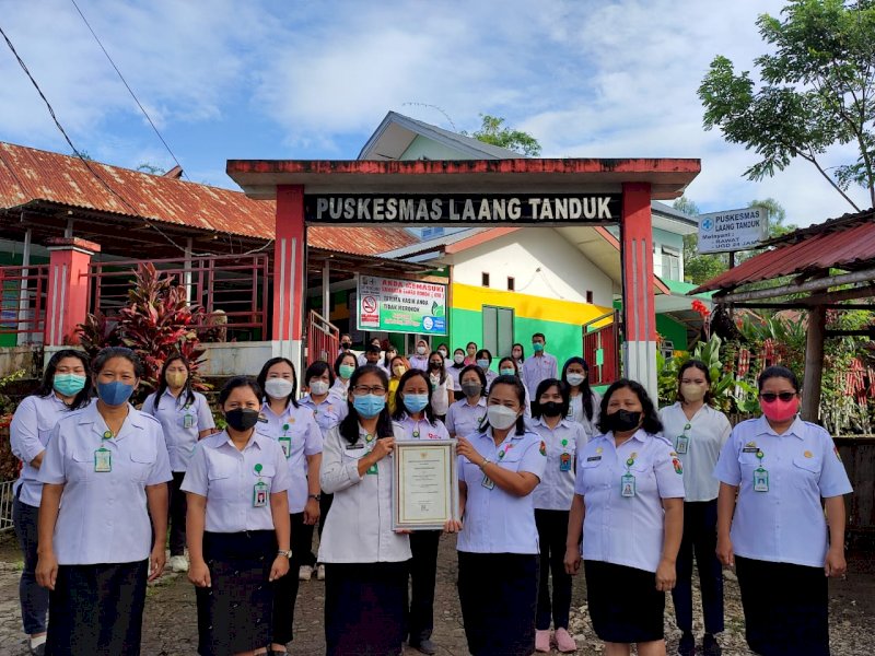 Puskesmas Laang Tanduk, Toraja Utara meraih penghargaan dari Kemenkes RI. 
