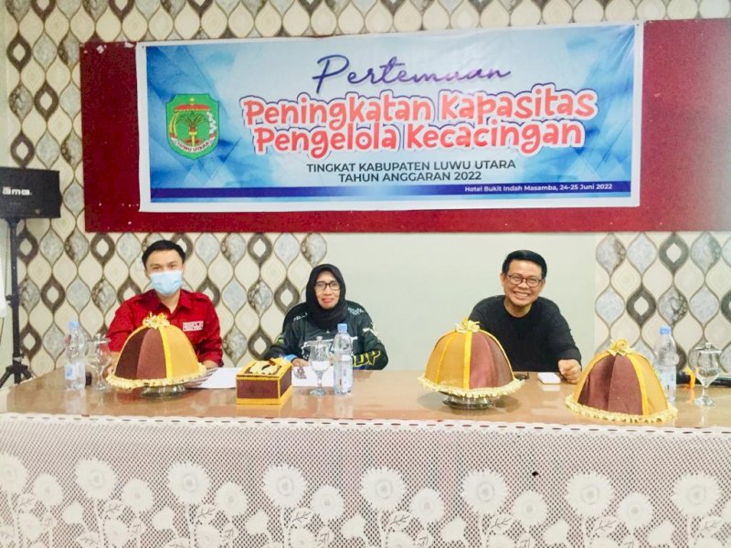 Pertemuan Peningkatan Kapasitas bagi Pengelola Kecacingan di Hotel Bukit Indah, Jumat (24/6/2022).