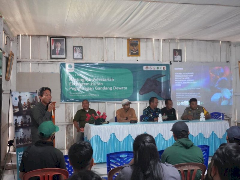 Sosialisasi Program Pelestarian Ekosistem Hutan yang bertajuk Care and Shared: Pentingnya Pelestarian Ekosistem Hutan Pegunungan Gandang Dewata, Selasa (28/6/2022) kemarin.