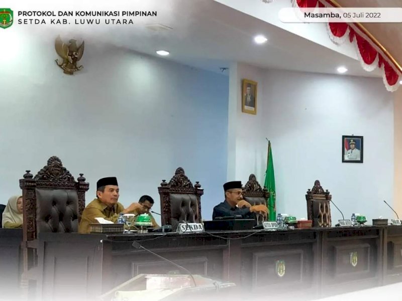 Rapat pelaksanaan APBD Tahun Anggaran 2021, yang dibacakan Sekretaris Daerah, Armiadi, Selasa, (5/7/2022),