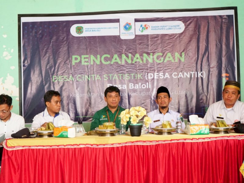 Desa Baloli Kecamatan Masamba dicanangkan sebagai lokus pembinaan Desa Cinta Statistik (Desa Cantik) di Kabupaten Luwu Utara tahun 2022.
