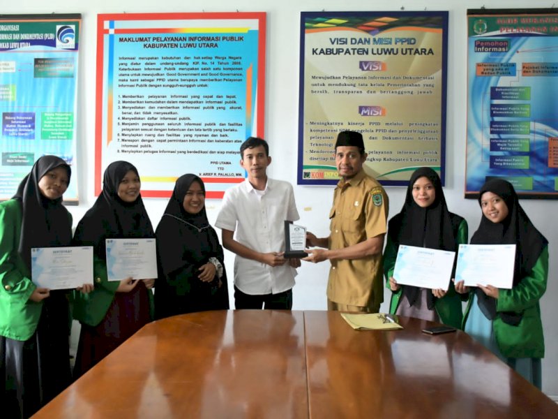 Resmi Ditarik, Mahasiswa Magang IAIN Palopo Dapat Sertifikat Diskominfo Lutra